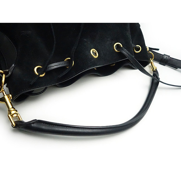 Yves Saint Laurent Paris Drawstring Shoulder Bag Fringe Suede - Picture 4 of 7